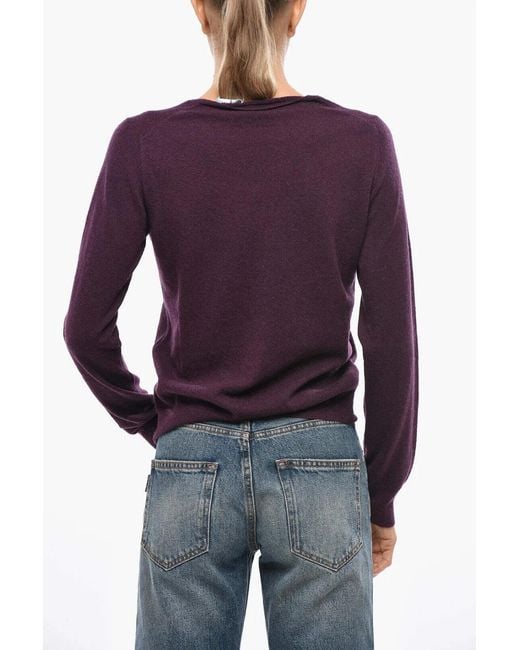 Malo Purple Crew-Neck Long-Sleeve Sweater