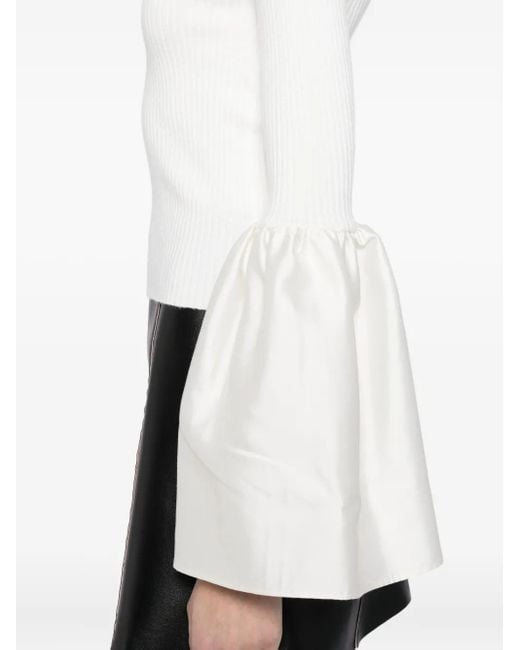 Cynthia Rowley White Flared-Sleeves Top