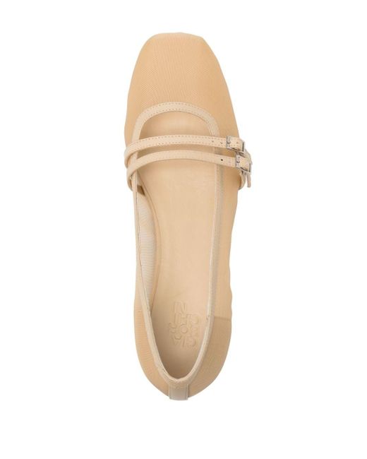 Gia Borghini Natural Felice Mesh Ballerina Shoes