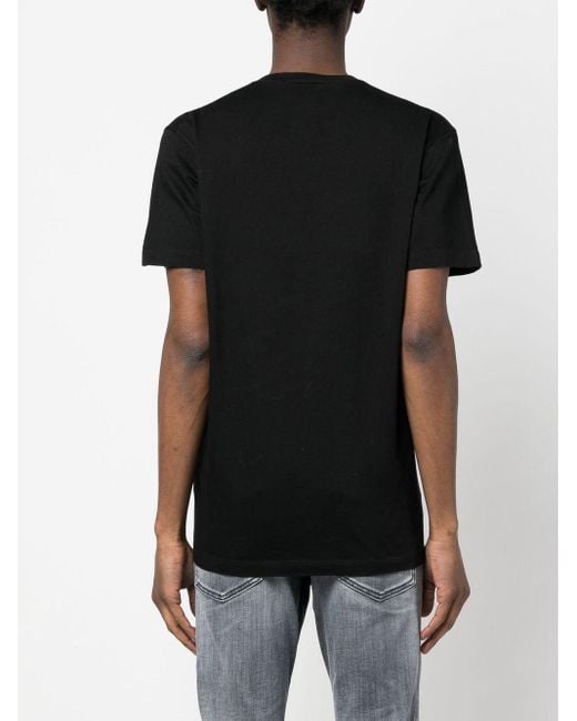 DSquared² College Print T -Shirt in Black für Herren