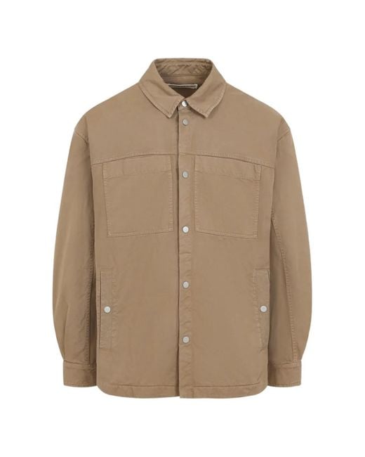 Mordecai Natural Flap Pocket Stripe Back Shirt for men