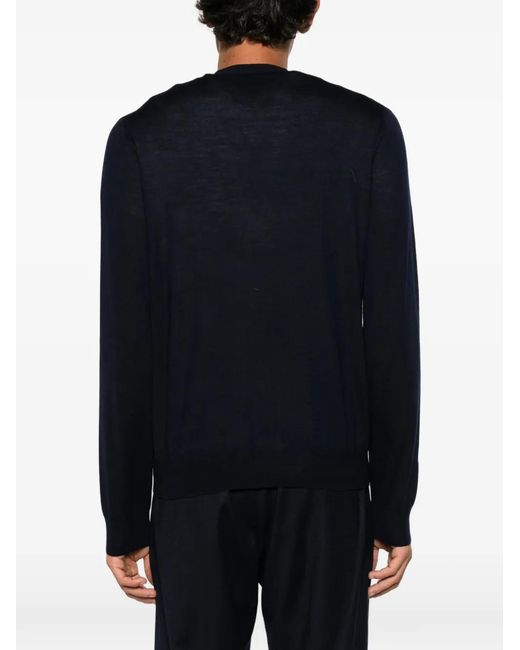 Corneliani Blue V-Neck Button-Up Cardigan for men