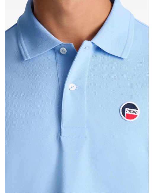 Fusalp Blue Gerlo Cotton Polo Shirt for men
