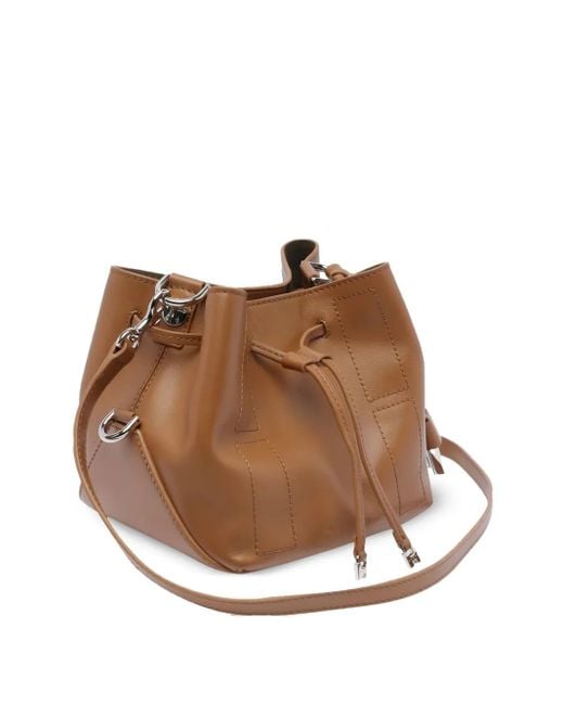 Hogan Brown Mini Hocket Drawstring Shoulder Bag