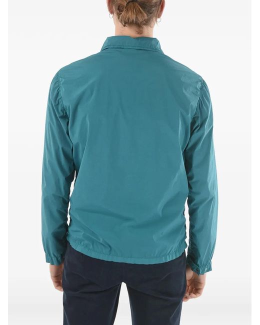 Corneliani Blue Snap-Button Overshirt for men
