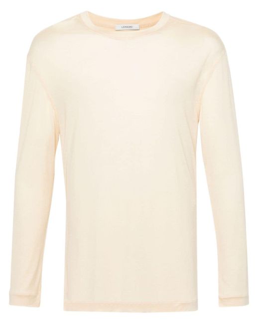 Lemaire Natural Longsleeved Silk Jersey Top for men