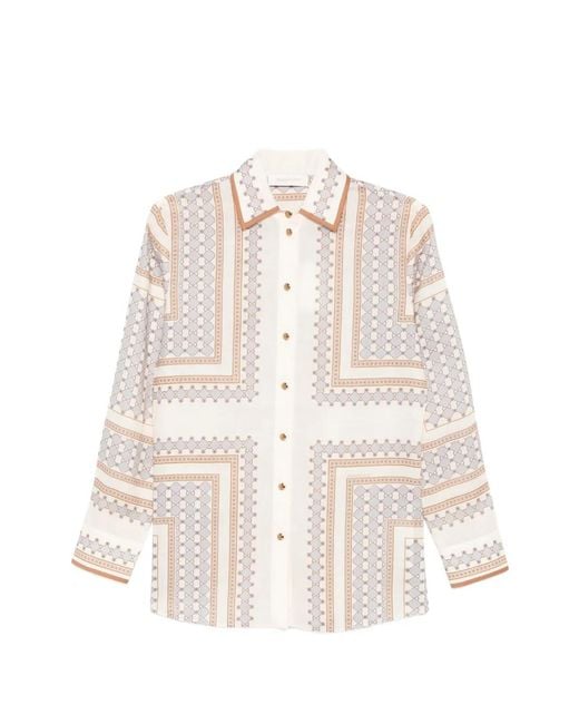 Zimmermann White Patterned Shirt