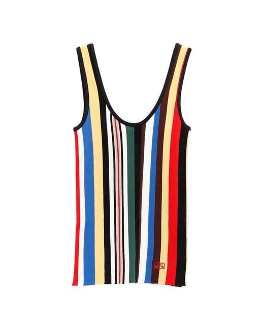 Loewe Red Multicolour Striped Top