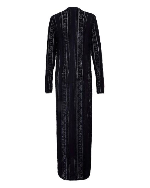 Charo Ruiz Black Inar Mesh Coat