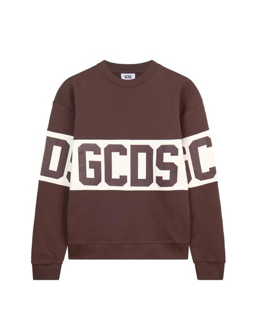 Gcds Brown Logo-Print Sweatshirt for men