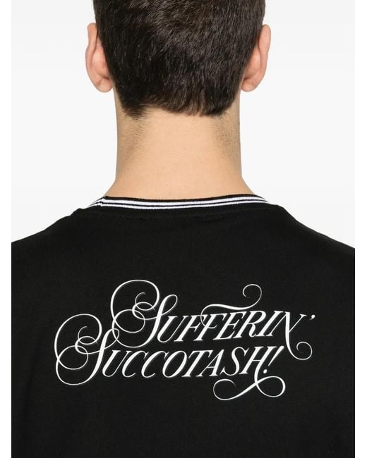 Iceberg Black Ringer Graphic T-Shirt for men