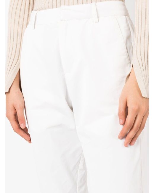 UMA | Raquel Davidowicz White High-waisted Tapered Trousers