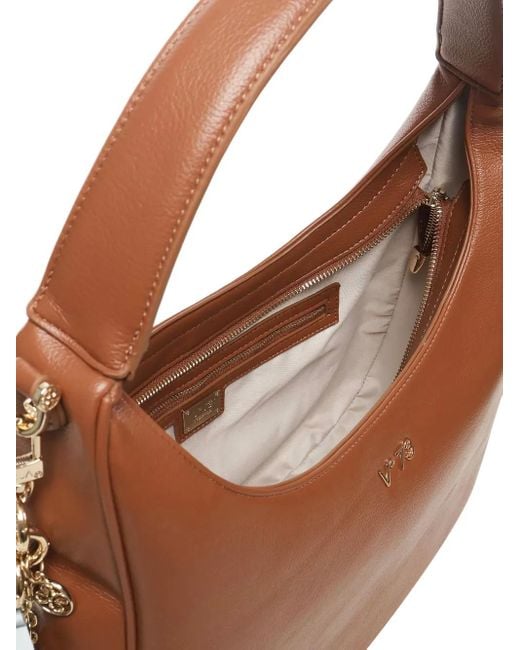 V73 Brown Half-Moon Shoulder Bag