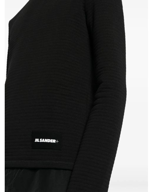 Jil Sander Black Padded Sweatshirt for men