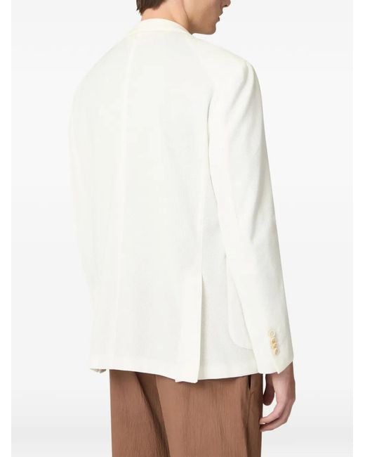 Lardini White Single-Breasted Blazer for men