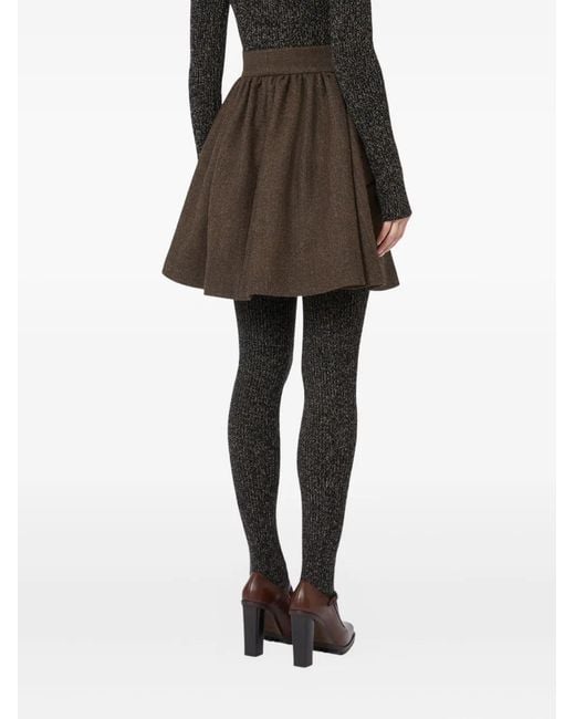 Max Mara Brown Short Wool Skirt