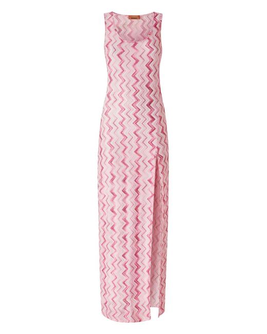 Robe De Plage À Motif Zig-Zag Missoni en coloris Pink