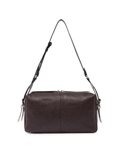 Pinko Metallic Buckle-Detail Leather Shoulder Bag