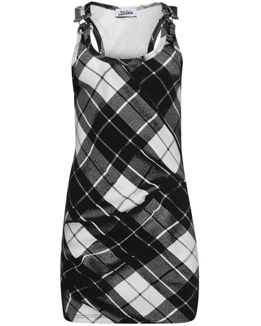 Vestido a cuadros tartán Jean Paul Gaultier de color Black