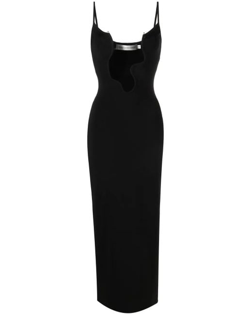 Christopher Esber Black Salacia Plunge Maxi Dress
