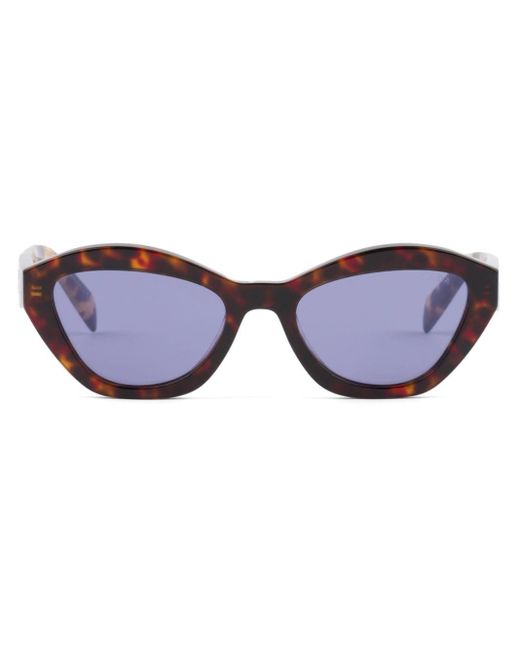 Prada Blue Cat-Eye-Sonnenbrille in Schildpattoptik