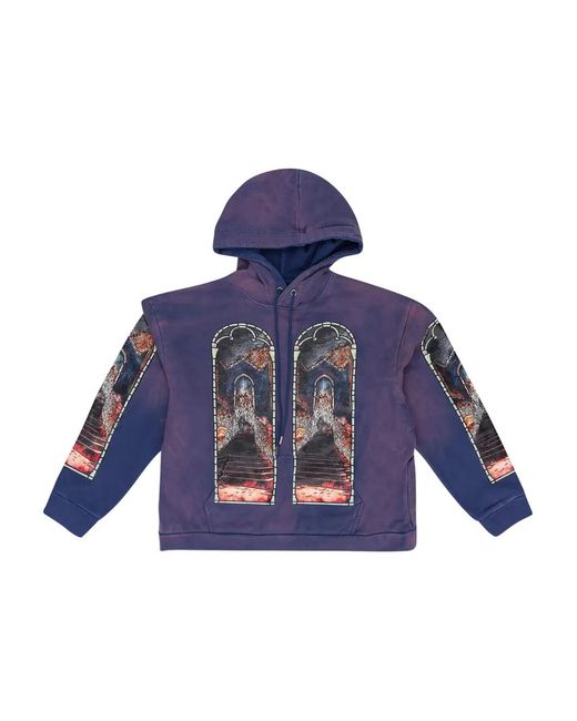 Who Decides War Blue Graphic Hoodie for men