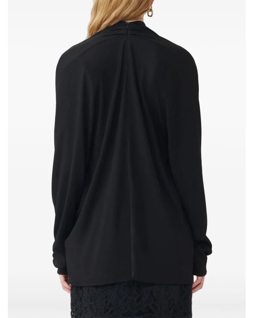 Fabiana Filippi Black Ruched Detailing Blouse