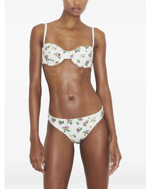 Tory Burch White Printed Bikini Bottoms
