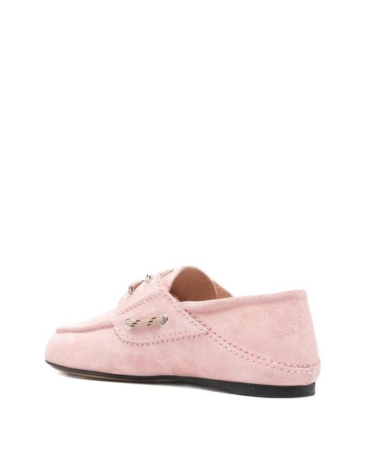 Mocassins En Cuir À Lacets Sandro en coloris Pink