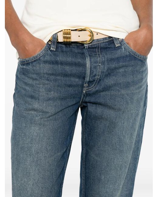 EB DENIM Blue Ariel Mid-Rise Wedgie Jeans Arrowwood