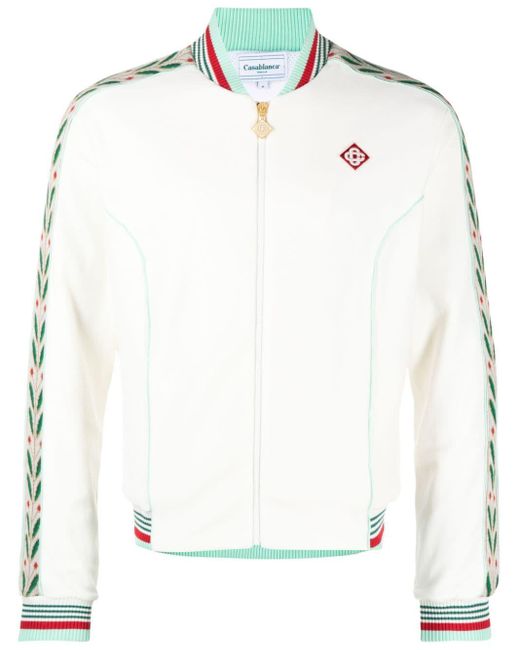 Casablancabrand Laurel Sportjacke mit Logo-Patch in White für Herren
