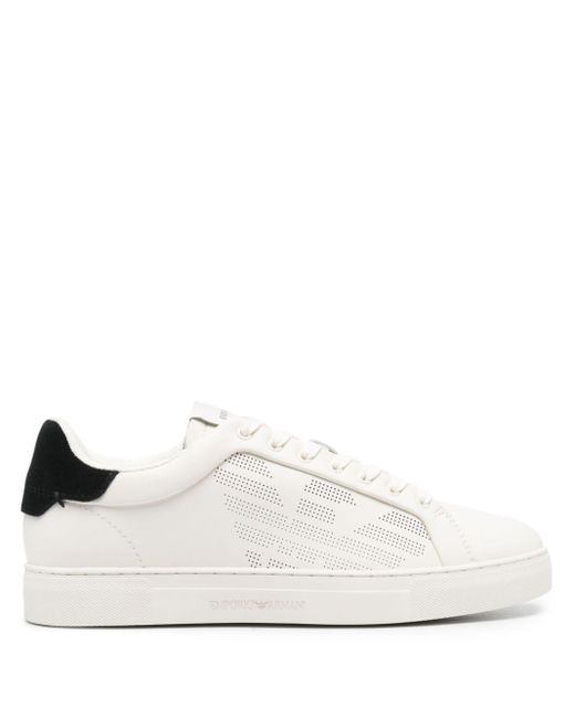 Emporio Armani Sneakers mit Logo-Gravur in White für Herren