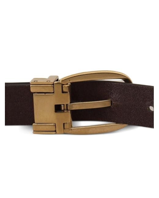 Dolce & Gabbana Black Buckle-Fastening Leather Belt for men