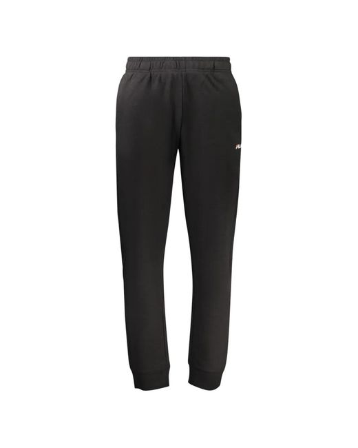 Fila Black Pantalon De Jogging À Patch Logo for men
