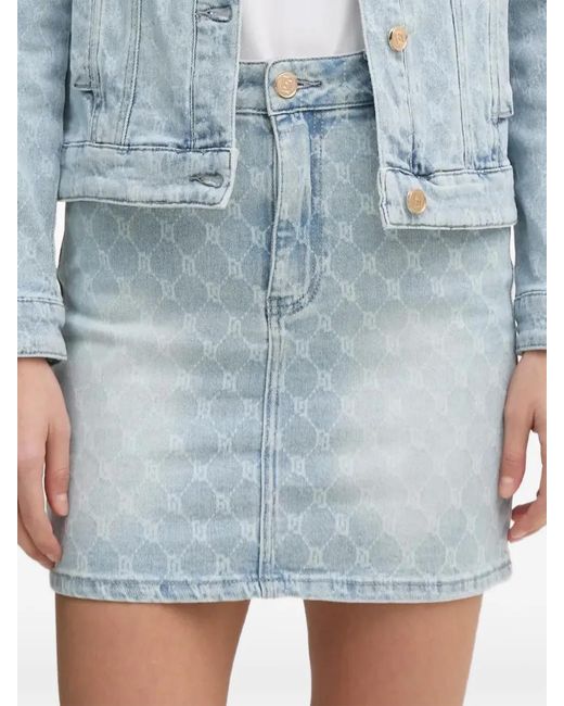 GAUDI Blue Patterned Mini Skirt