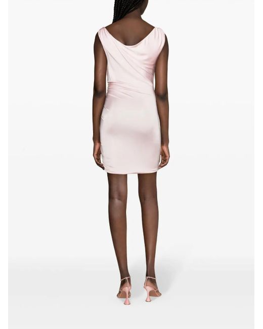 ANDAMANE Mini-Jurk Met Ruche in het Pink