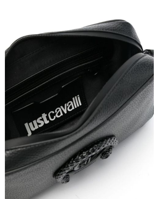 Just Cavalli Black Range New Logo Messenger Bag for men