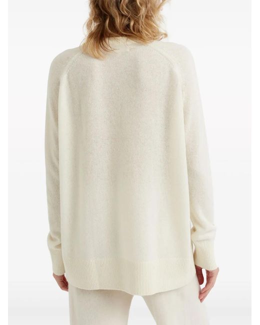 Chinti & Parker White Crew-Neck Cashmere Jumper