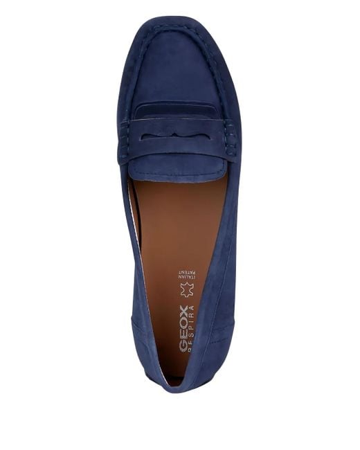 Geox Blue Kosmopolis Suede Loafers