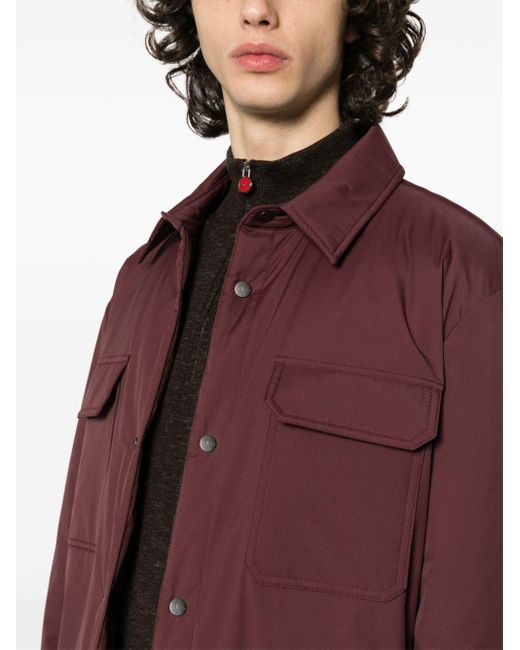 Kiton Purple Long-sleeve Shirt Jacket for men