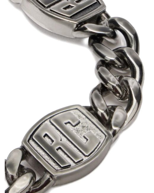 Bracciale A Catena Con Monogramma Rc di Roberto Cavalli in Gray da Uomo