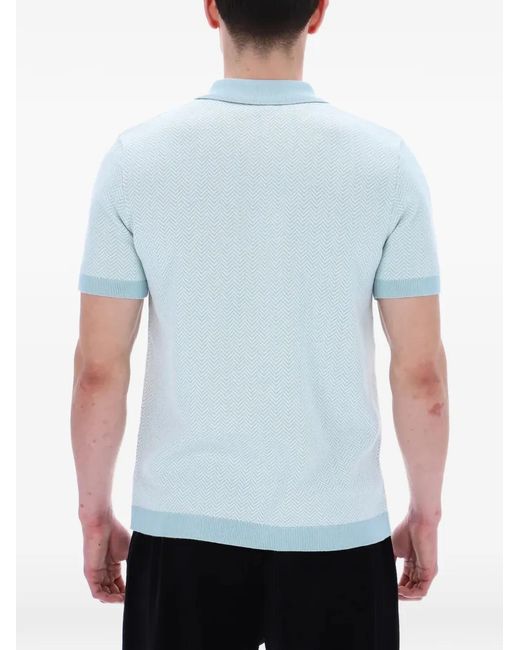 Fila Blue Marty Zip-Fastening Polo Shirt for men