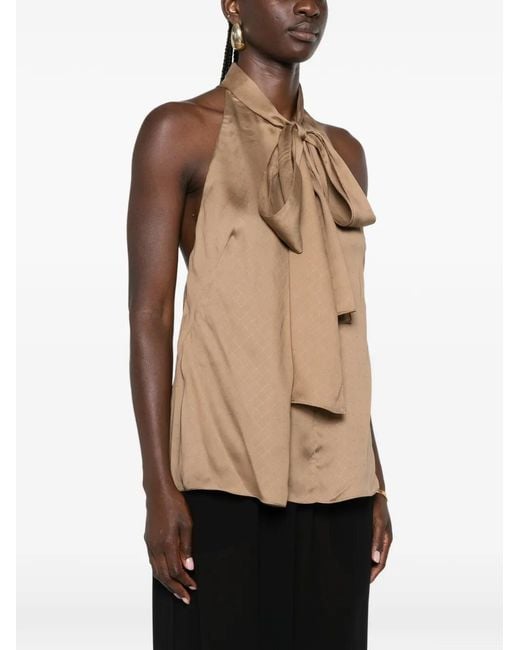 Tom Ford Natural Patterned Halterneck Top