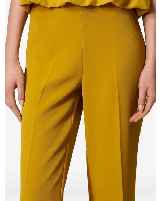 Twinset Yellow Crêpe Trousers