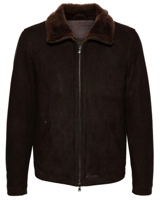 Barba Napoli Black Dennis Shearling Jacket for men