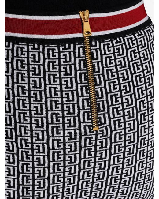 Balmain Mini-Rok Met Monogram in het Red