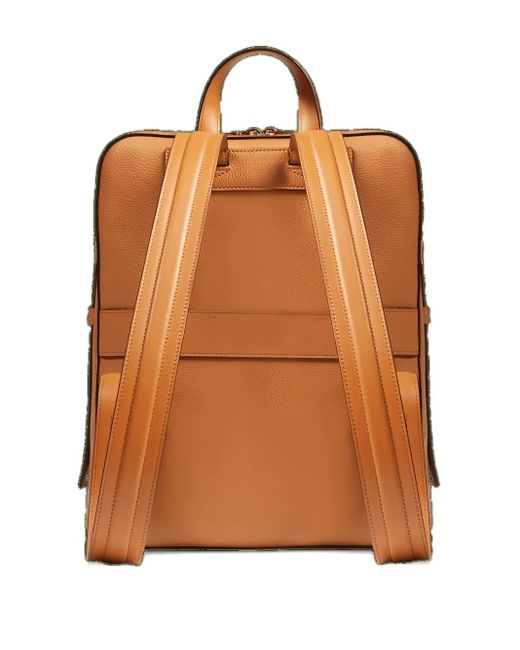 Lancel Brown Enveloppe Leather Backpack