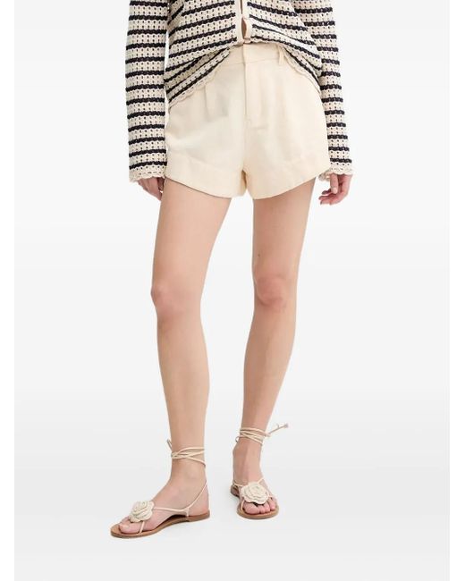 Ba&sh Geplooide Shorts Met Zak in het White