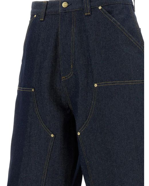 Carhartt Blue Og Aden Double Knee Shorts for men