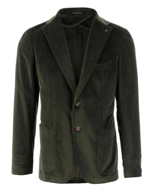 メンズ Tagliatore コーデュロイ シングルジャケット Green